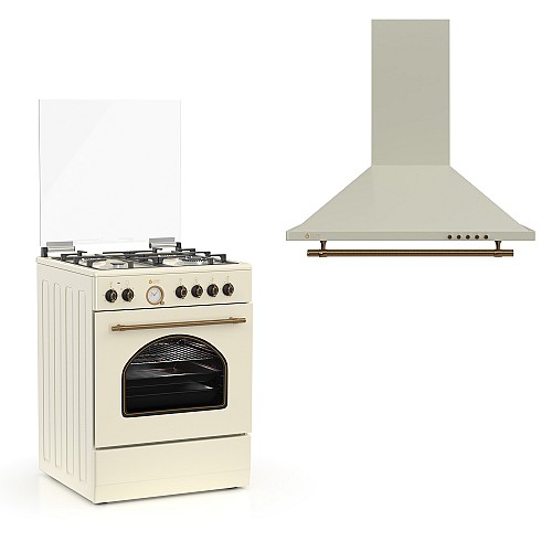 ΚΟΥΖΙΝΑ ΜΙΚΤΗ TGS 4320 BEIGE TURBO + ΑΠΟΡΡΟΦΗΤΗΡΑΣ TGS 960 BEIGE