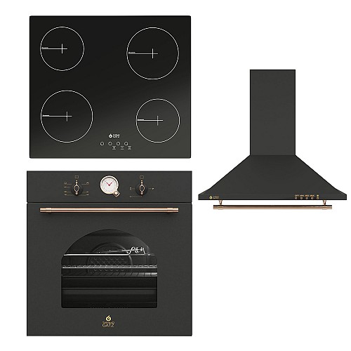 ΦΟΥΡΝΟΣ ΑΕΡΙΟΥ TGS 5511 BL RUSTIC + ΕΣΤΙΕΣ ΗΛΕΚΤΡΙΚΕΣ TGS 6040 GL + ΑΠΟΡΡΟΦΗΤΗΡΑΣ TGS 950 BL RUSTIC