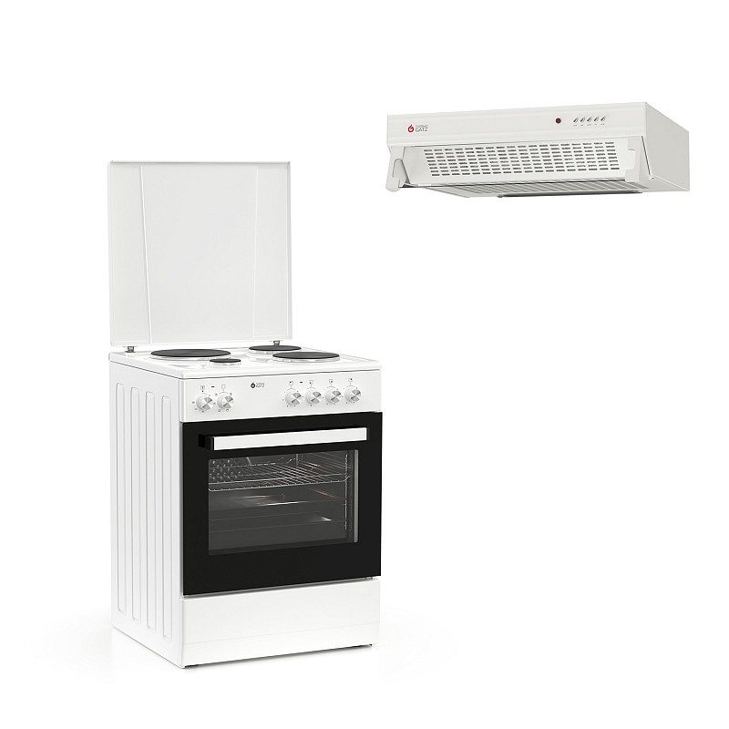 ΚΟΥΖΙΝΑ ΗΛΕΚΤΡΙΚΗ TGS E120 WH TURBO + ΑΠΟΡΡΟΦΗΤΗΡΑΣ TGC 160 WH