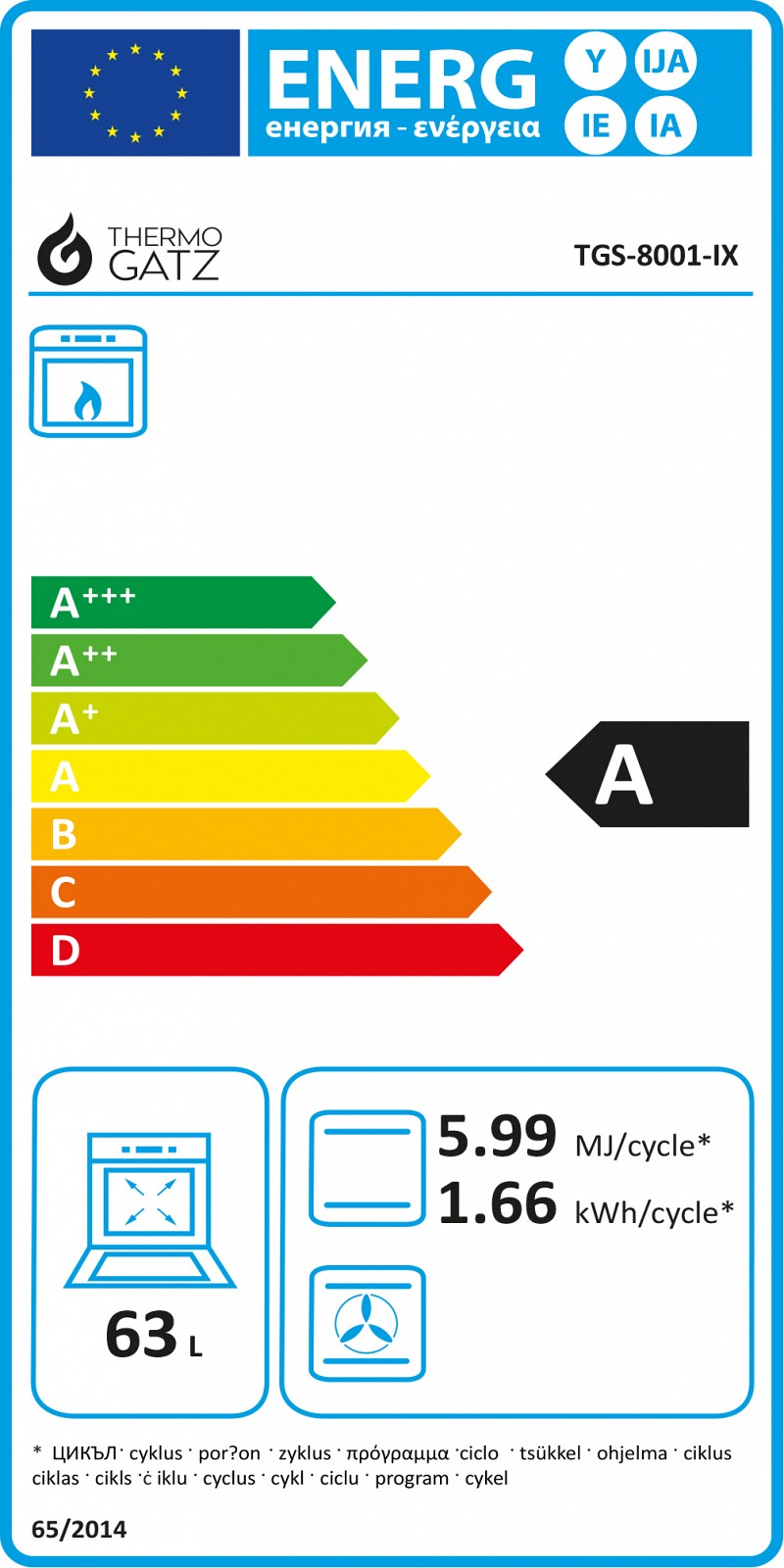 ΚΟΥΖΙΝΑ ΜΙΚΤΗ TGS 8001 IX DOUBLE-CAVITY
