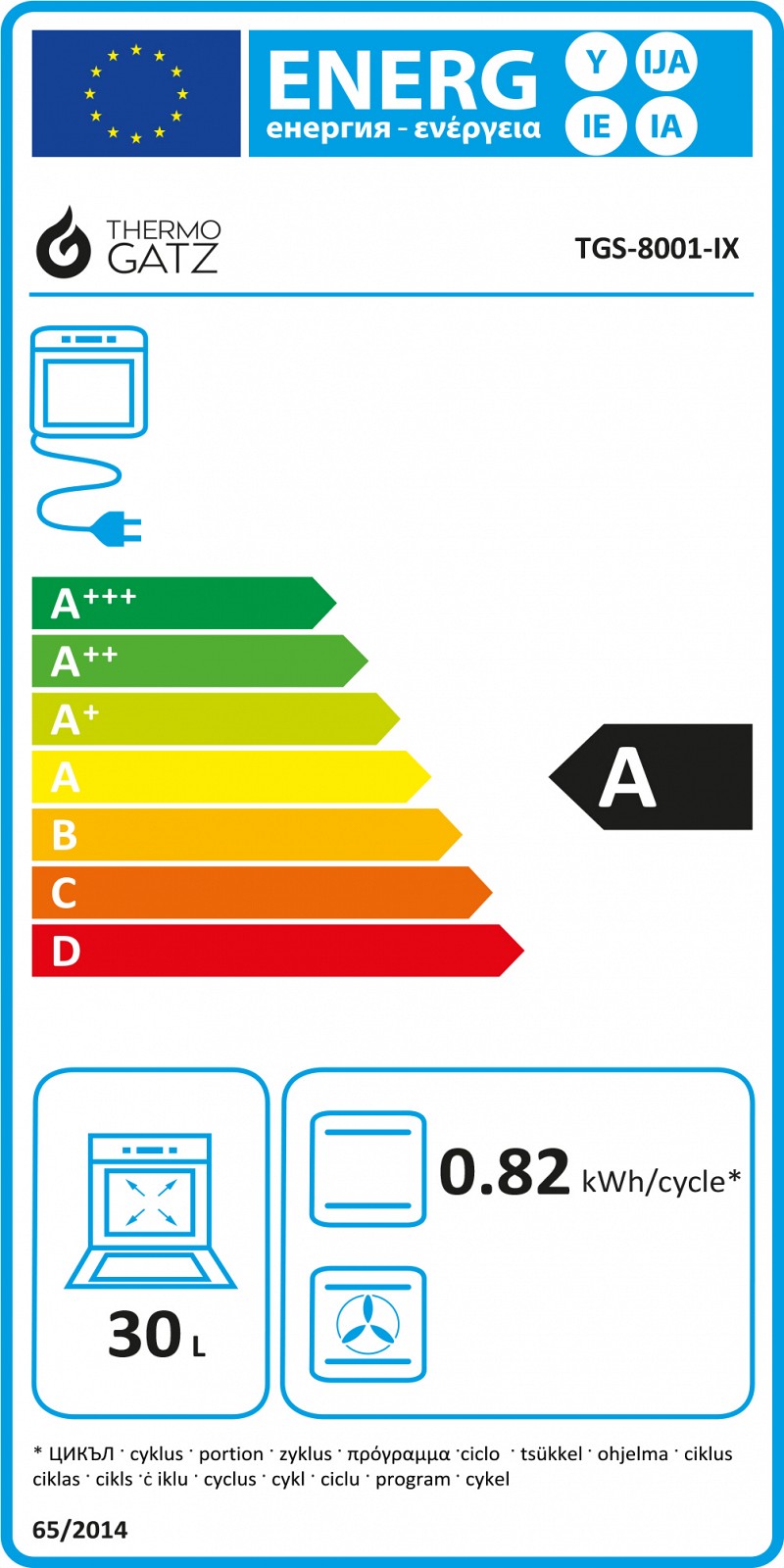 ΚΟΥΖΙΝΑ ΜΙΚΤΗ TGS 8001 IX DOUBLE-CAVITY
