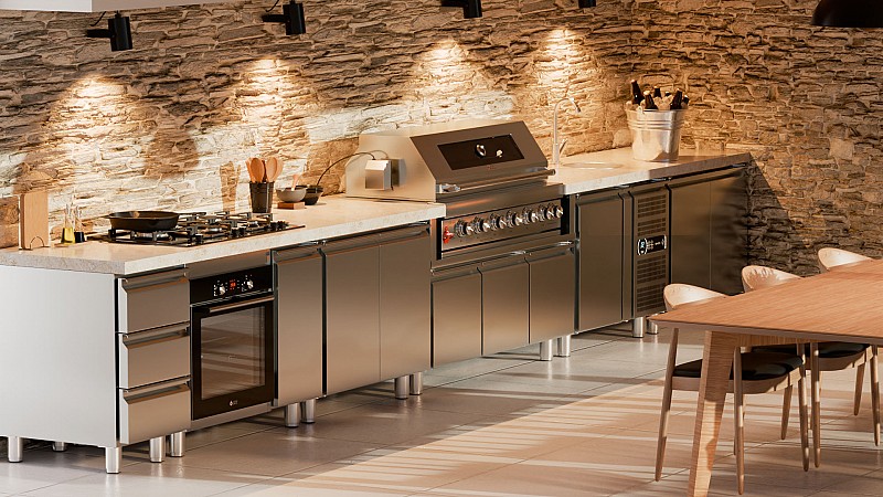 ΕΡΜΑΡΙΟ INOX BBQ TGH-B1-B8B-G ΜΕ ΣΥΡΤΑΡΙΑ