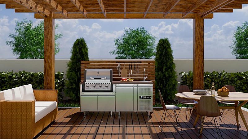 ΕΡΜΑΡΙΟ INOX BBQ TGH-B1-M61 ΜΕ ΣΥΡΤΑΡΙΑ