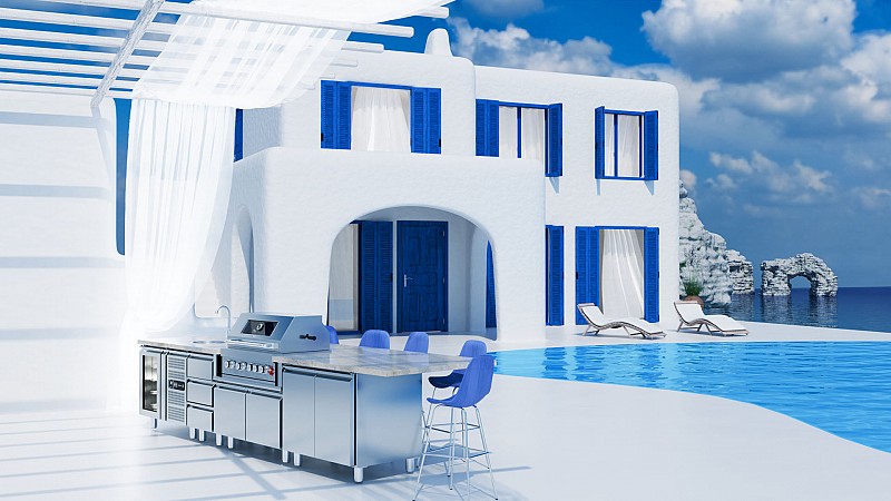 ΕΡΜΑΡΙΟ INOX BBQ TGH-B1-B8B-G ΜΕ ΠΟΡΤΕΣ